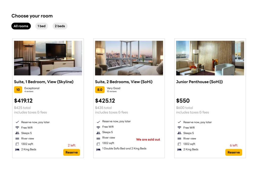 Hotel Room Availability Tracking